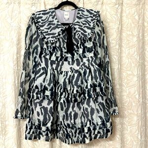 NWT Maeve by Anthropologie black and white feminine dress